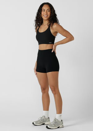 Lorna Jane Amy No Ride 2 Pocket 9cm Bike Shorts - Black