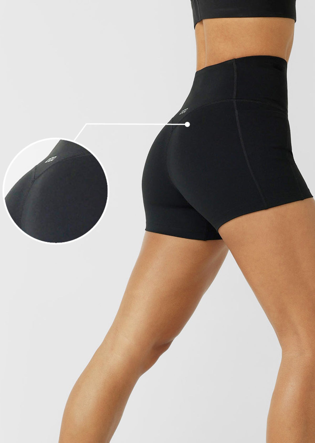 Lorna Jane Amy No Ride 2 Pocket 9cm Bike Shorts - Black