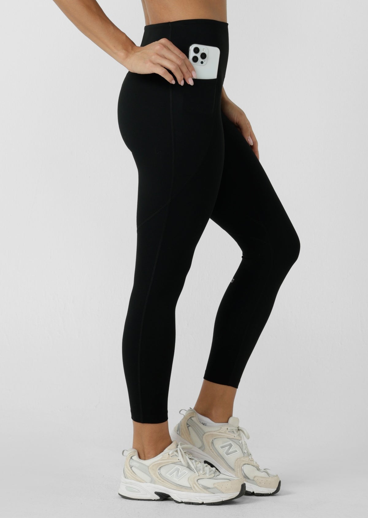 Lorna Jane Amy No Ride 2 Pocket Ankle Biter Leggings - Black