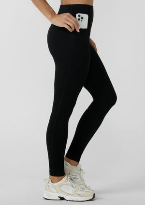 Lorna Jane Amy 2 Pocket Full Length Leggings - Black