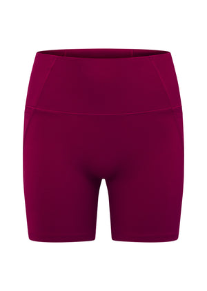 Lorna Jane Hi-Fold No Ride Pocket Bike Shorts - Persian Rose