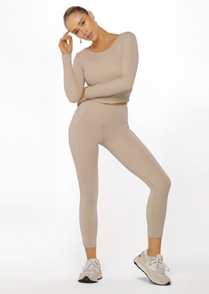 Lorna Jane Contour Active Long Sleeve Top - Off White