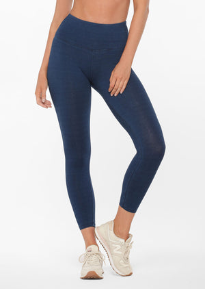 Lorna Jane Denim Glow Ankle Biter Leggings - Denim Blue