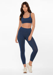 Lorna Jane Denim Glow Ankle Biter Leggings - Denim Blue