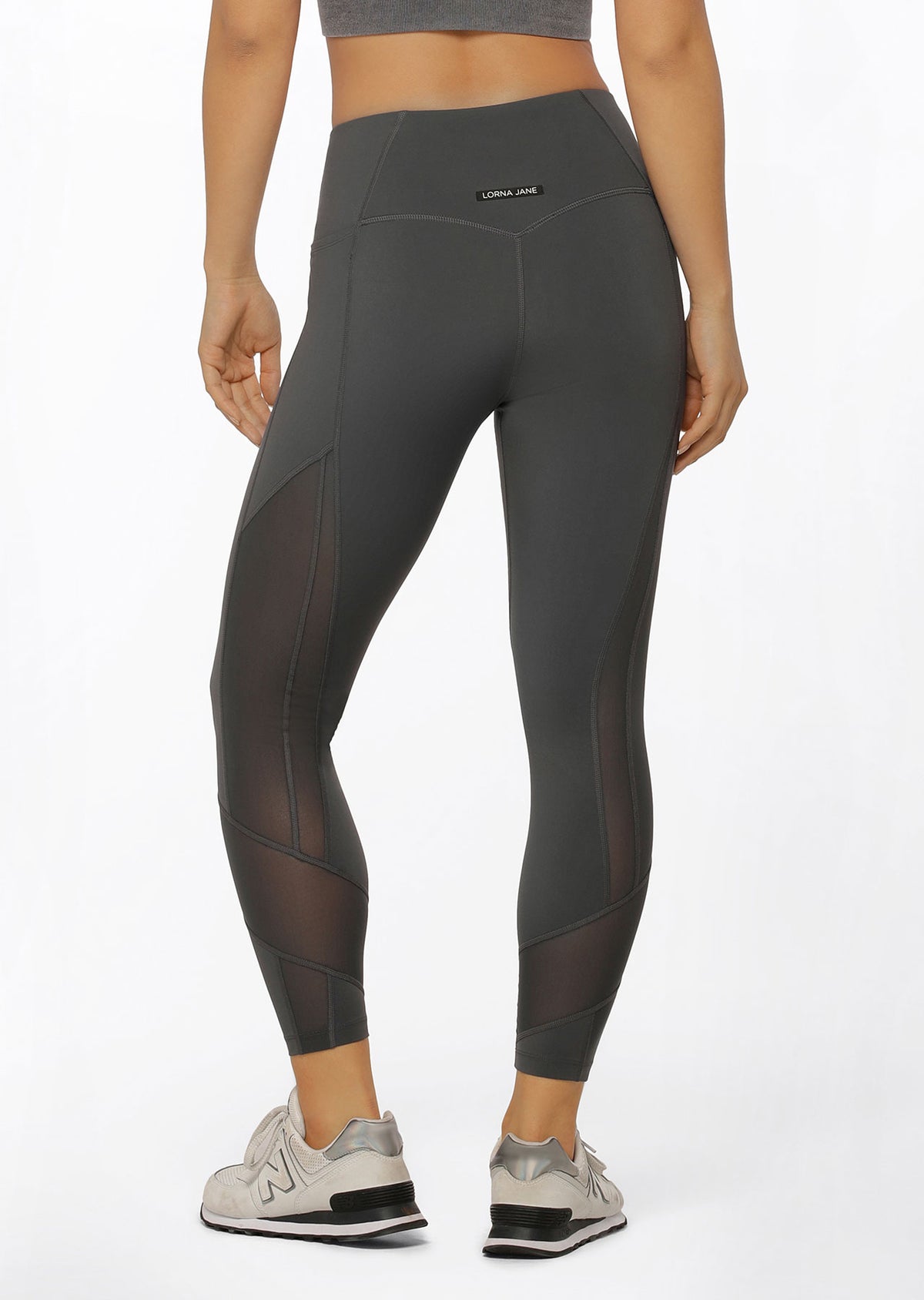 Lorna Jane Elite No Ride Ankle Biter Leggings - Titanium