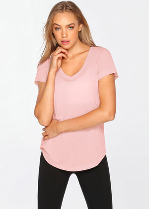 Lorna Jane Frankie Active T-Shirt - Dusty Rose