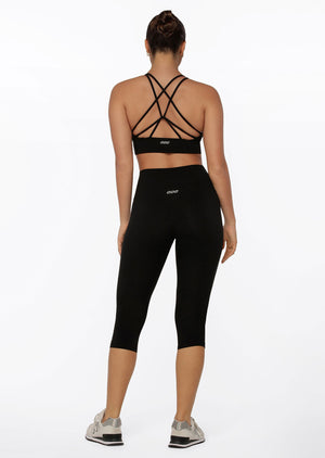 Lorna Jane Hi-Fold Lotus 7/8 Leggings - Black