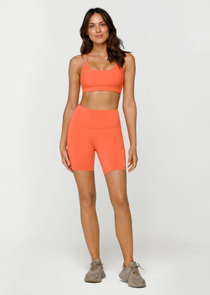 Lorna Jane Lotus 19cm Bike Shorts - Satsuma