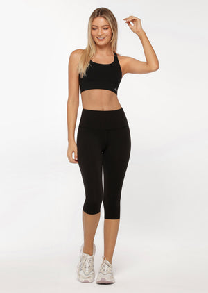 Lorna Jane Lotus 3/4 Leggings - Black