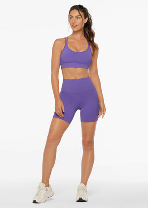 Lorna Jane Lotus No Chafe Cool Touch Bike Shorts - Ultra Violet