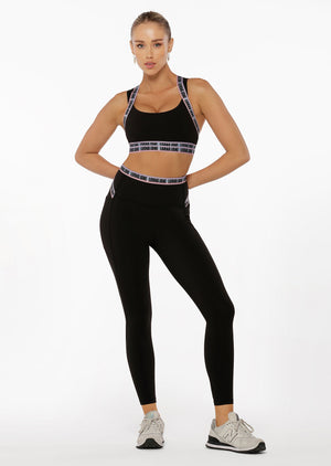 Lorna Jane Metaverse Recycled No Chafe Pocket Ankle Biter Leggings - Black