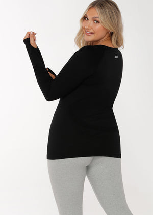 Lorna Jane Perform Seamless Long Sleeve Top - Black