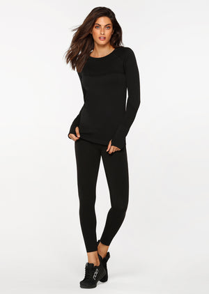 Lorna Jane Perform Seamless Long Sleeve Top - Black