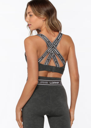 Lorna Jane Tempo Sports Bra - Washed Titanium