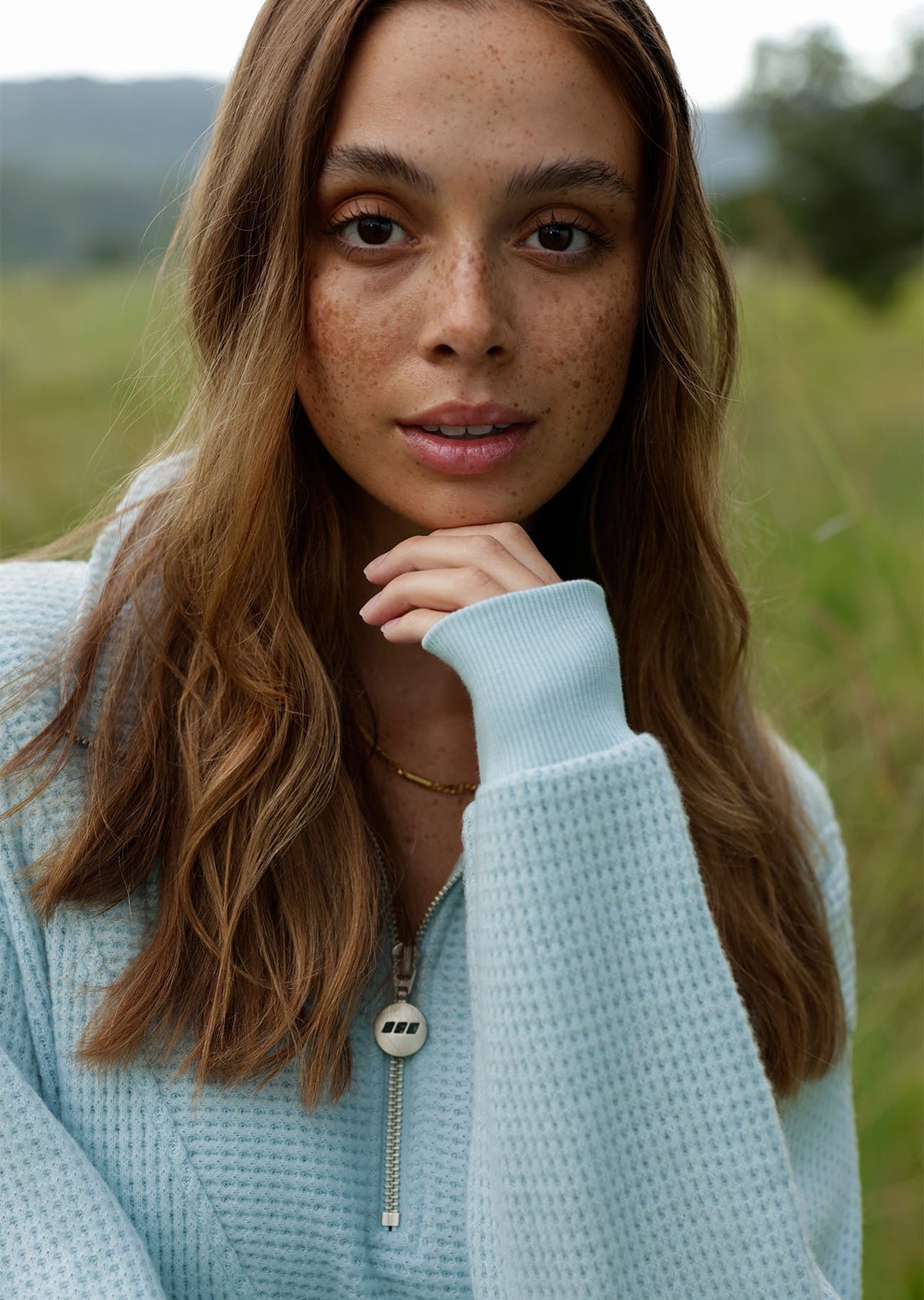 Lorna Jane Tranquility Quarter Zip Sweat - Blue Sky