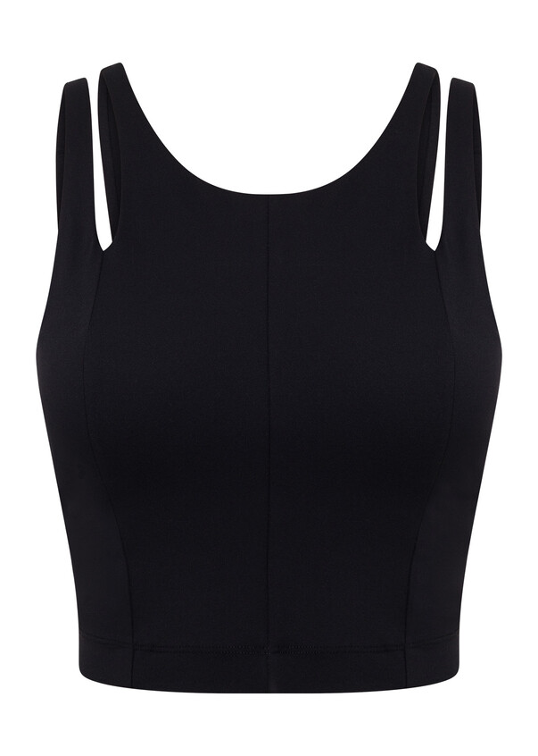 Elements Recycled Cropped Active Bra Tank Combo | Black | Lorna Jane AU