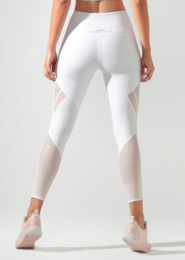 Fierce Booty Support Ankle Biter Tight | White | L | Lorna Jane AU