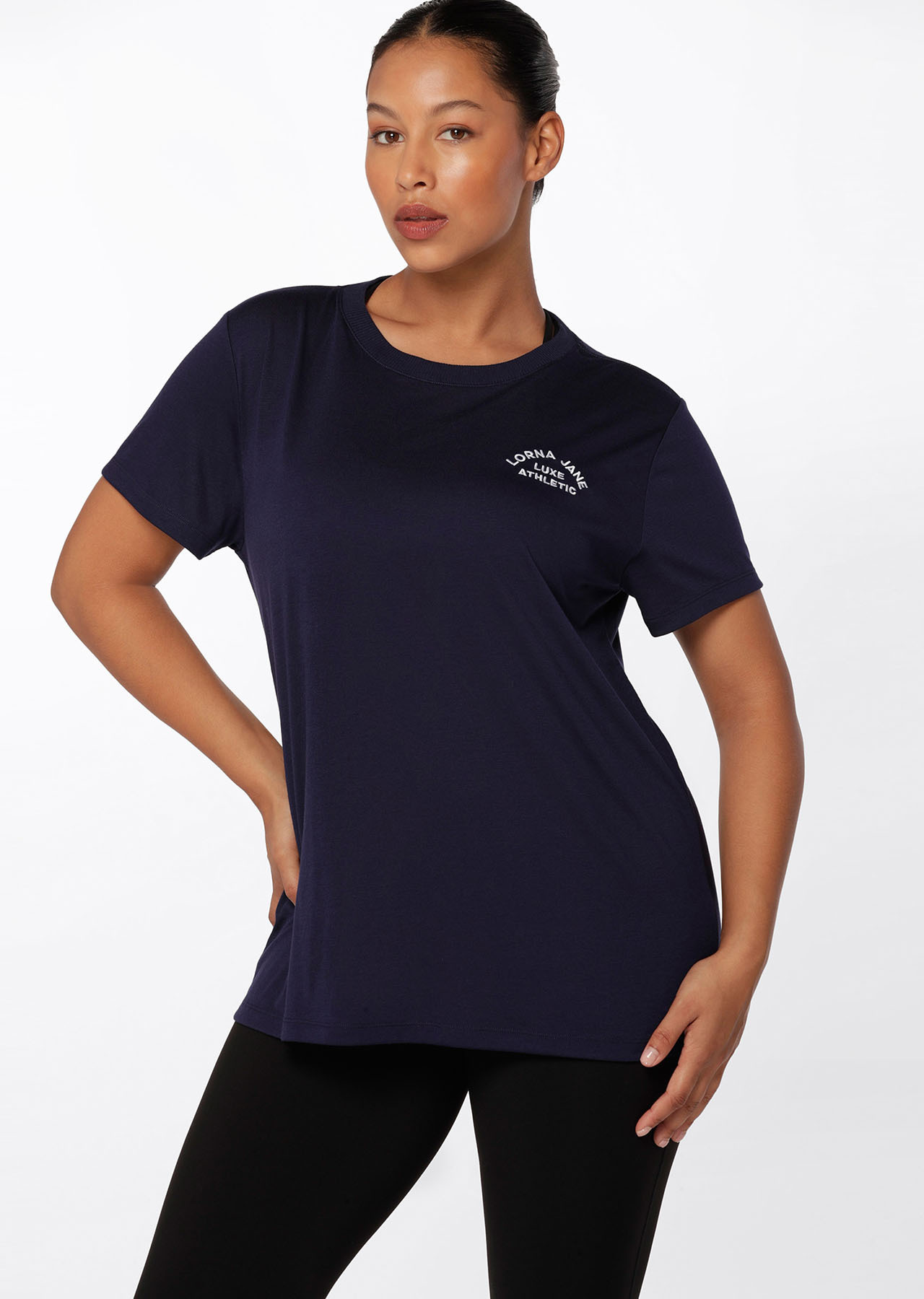 Lotus T-Shirt | Blue | Short Sleeve | Lorna Jane Australia
