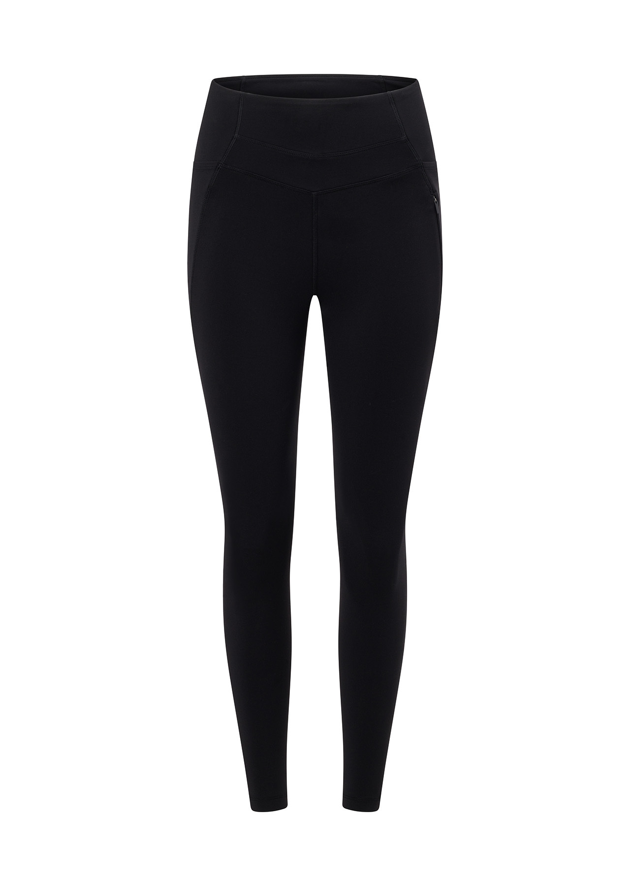 Zip Pocket Recycled Stomach Support Ankle Biter Leggings | Black ...
