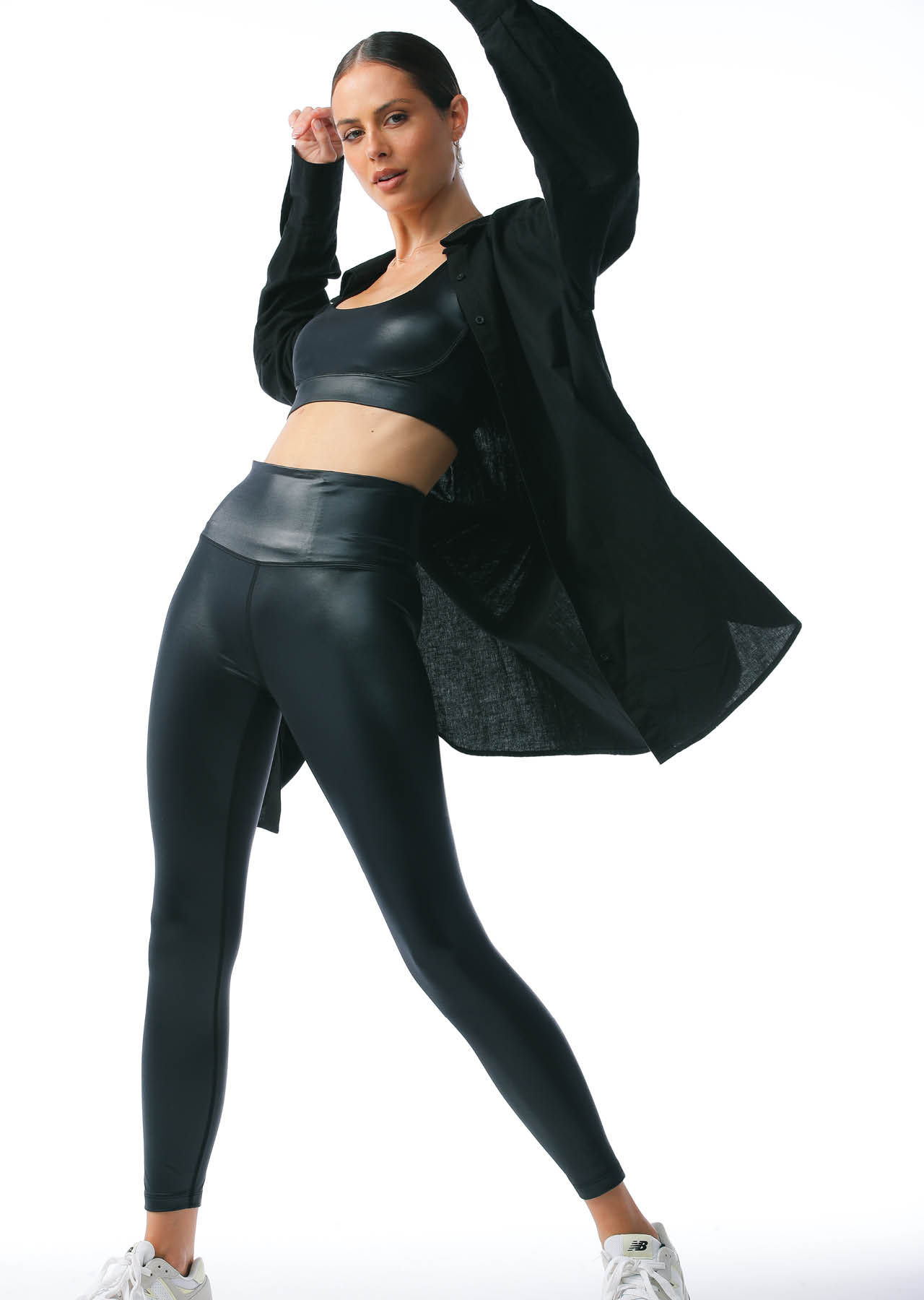Missy Empire Black LeatherLook Skinny Trousers  New Look