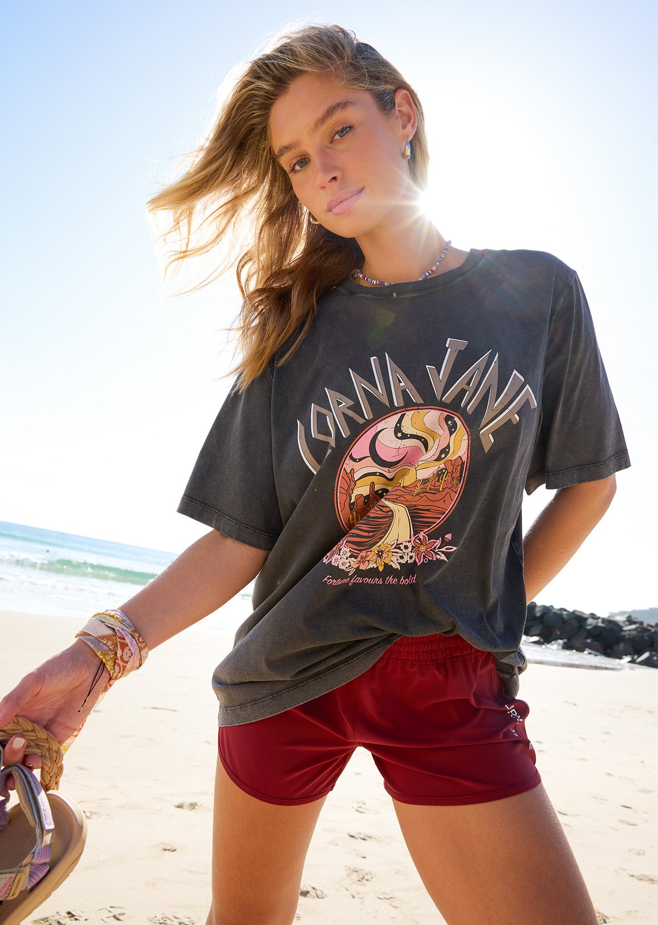 Route 66 Relaxed Washed Tee | Lorna Jane AU
