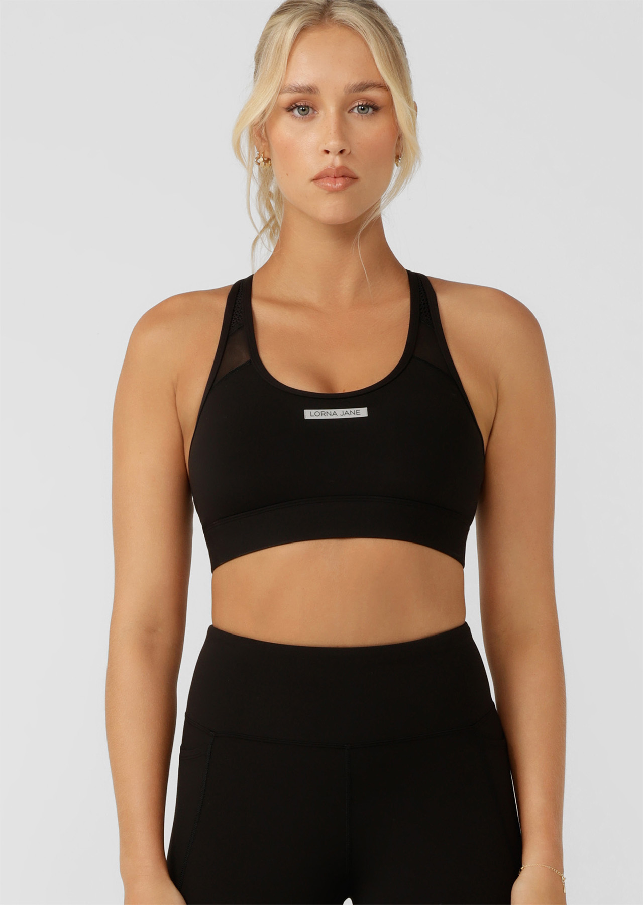 Sprint And Support Sports Bra, Black
